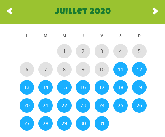 Nigloland_Reouverture_CalendrierJuillet Nigloland réouverture juillet